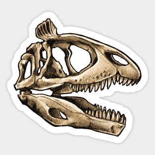 Dinosaur Skull Cryolophosaurus Sticker Sticker